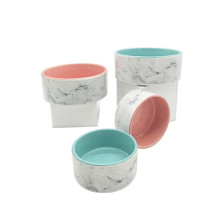 Manufacturer pet ceramic bowl cute colorful cat and dog feeding bowl